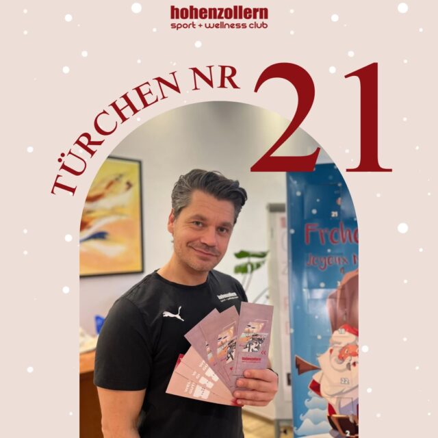 🎄 Guten Morgen und willkommen zu Türchen Nr. 2️⃣1️⃣! 🎁

Heute versteckt sich hinter unserem Adventskalender:
✨Sauna Tageskarte✨

Der reguläre Preis liegt bei 19,90€,
aber nur heute bekommt ihr es für 10€! 😍

Greift schnell zu – das Angebot gilt ausschließlich heute!

✨ Habt einen wunderbaren Adventstag! ✨
Euer Hohenzollern Team!♥️