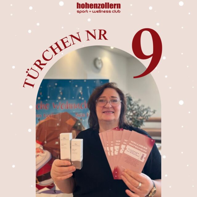 🎄 Guten Morgen und willkommen zu Türchen Nr. 9️⃣! 🎁

Heute versteckt sich hinter unserem Adventskalender:
✨50 Minuten klärende Quelle als Gutschein✨

Der reguläre Preis liegt bei 59€,
aber nur heute bekommt ihr es für 45€! 😍

Greift schnell zu – das Angebot gilt ausschließlich heute!

✨ Habt einen wunderbaren Adventstag! ✨
Euer Hohenzollern Team!♥️