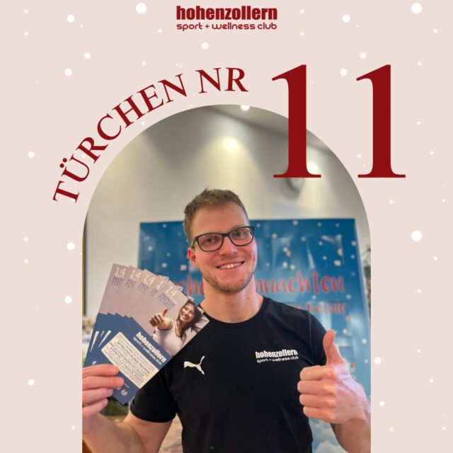 🎄 Guten Morgen und willkommen zu Türchen Nr. 1️⃣1️⃣! 🎁

Heute versteckt sich hinter unserem Adventskalender:
✨14 Tage Gutschein✨

Der reguläre Preis liegt bei 34,50€,
aber nur heute bekommt ihr es für 14€! 😍

Greift schnell zu – das Angebot gilt ausschließlich heute!

✨ Habt einen wunderbaren Adventstag! ✨
Euer Hohenzollern Team!♥️