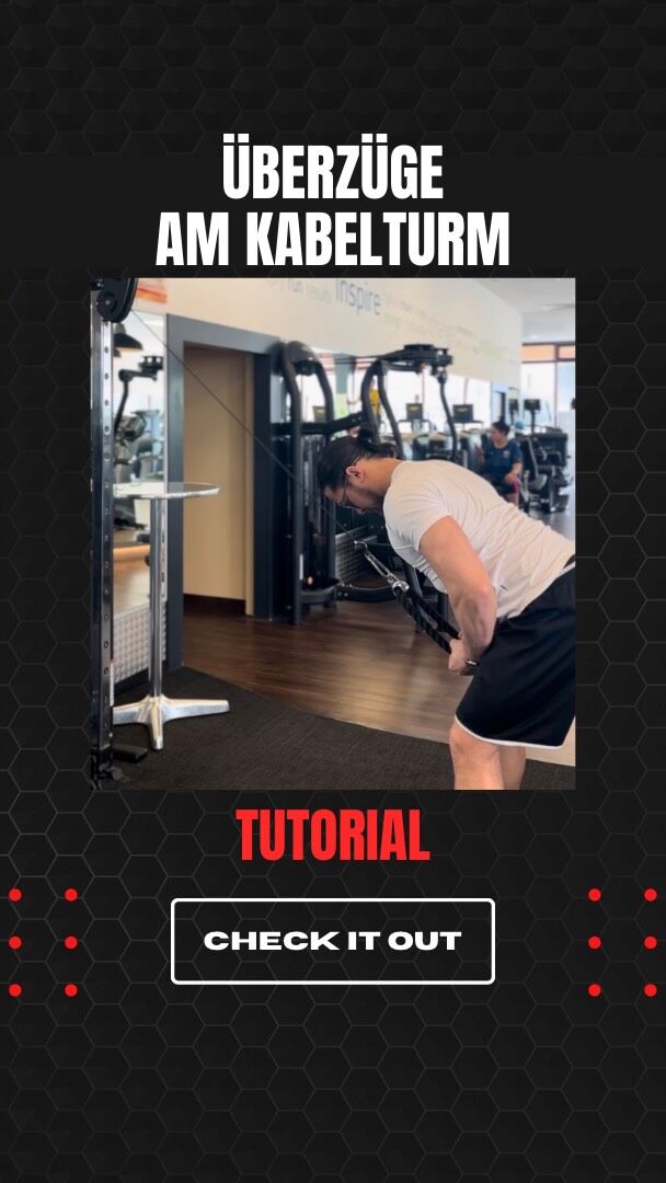 🔥 Gezieltes Rücken- und Lattraining! 🔥
Überzüge am Kabelturm sind perfekt für eine starke Rückentiefe:

👉 Aktivieren besonders den Latissimus
👉 Sorgen für konstante Muskelspannung
👉 Ideal für Kraft- und Muskelaufbau im Rücken

💡 Tipp:
Zieh das Seil kontrolliert nach unten, arbeite bewusst aus dem Rücken und vermeide schnelle, ruckartige Bewegungen! 🔥