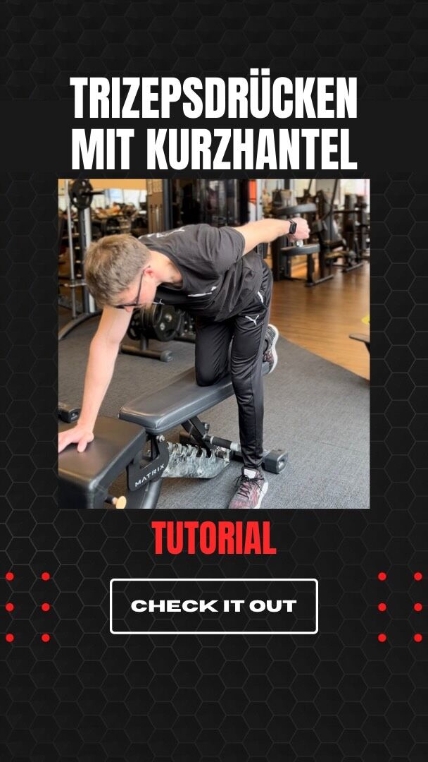 🔥 Rückseite der Oberarme stark trainieren! 🔥
Trizepsdrücken mit Kurzhantel ist ideal für Kraft und Definition im Trizeps:

👉 Fokussiert die hintere Oberarmmuskulatur
👉 Unterstützt einen starken und formten Arm
👉 Gut für Muskelaufbau und Straffung

💡 Tipp:
Halte den Oberarm stabil, strecke den Arm kontrolliert und arbeite langsam gegen den Widerstand – sauber ausgeführt bringt den Erfolg! 🔥
